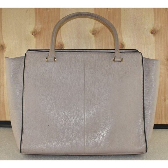 Kate Spade Womens Allyn Chester Street Satchel Leather Handbag Beige/Black Purse - Picture 7 of 16